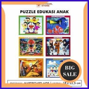 onderdil Puzzle Edukasi Anak Seri Kartun Populer Nemo / Doraemon / Spongebob / Avatar / Sh