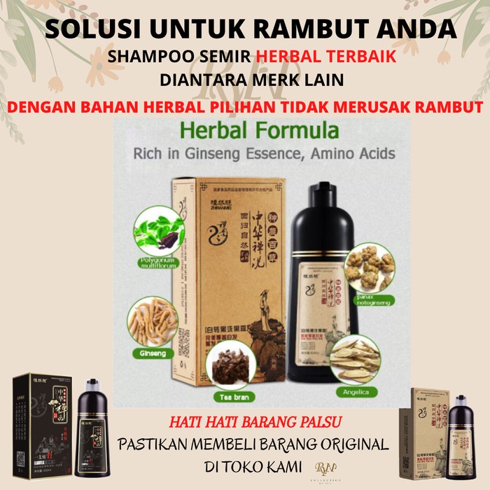SEMIR RAMBUT INSTAN / SHAMPOO SEMIR HITAM DAN WARNA