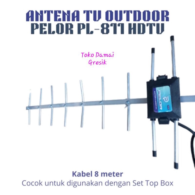 Pelor Anten Antena Antenna Outdoor luar Digital Bagus Murah jernih plus kabel PL 811