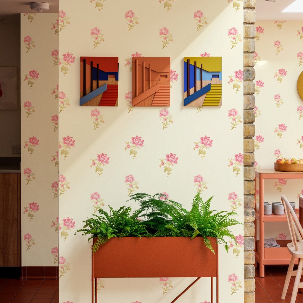 Wallpaper Dinding Pink Bunga 45cm x 10m Wallpaper Dinding Kamar