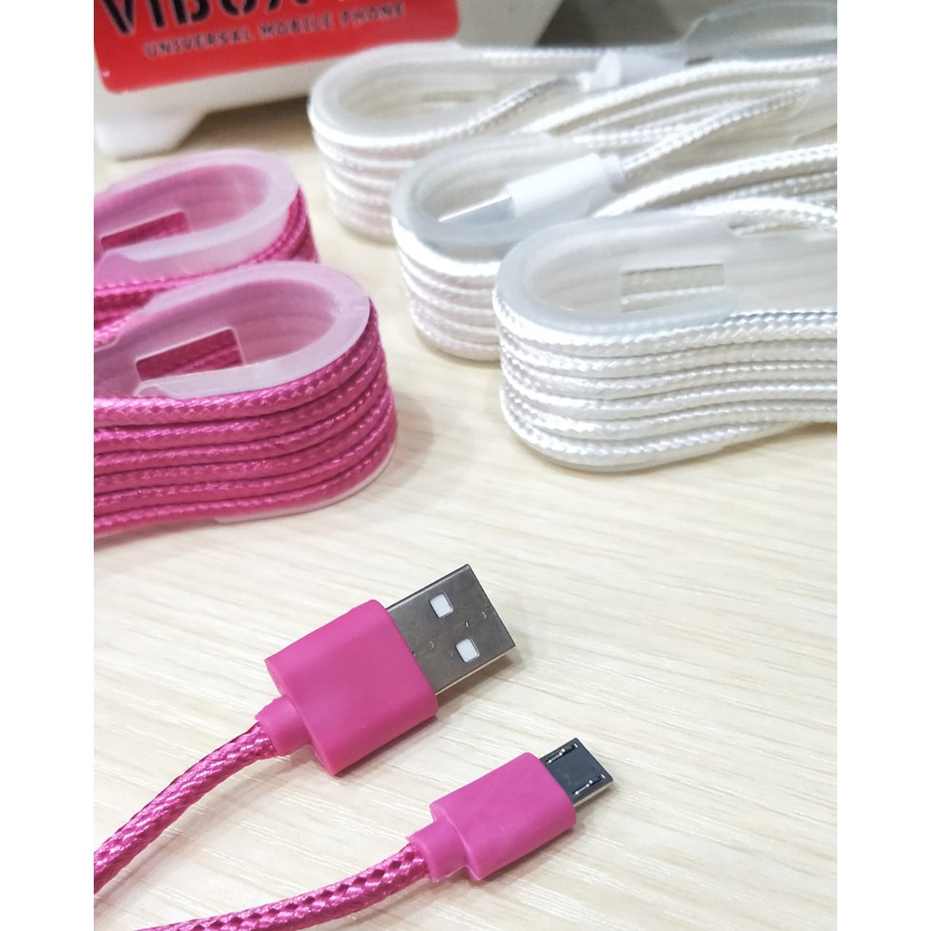 TERBARU PROMO!! Kabel tulang vibox micro 150cm 3A fast charging