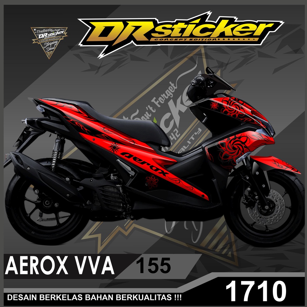 stiker decal aerox vva 155 fullbody sticker skotlet sepeda motor aerox desain tribal
