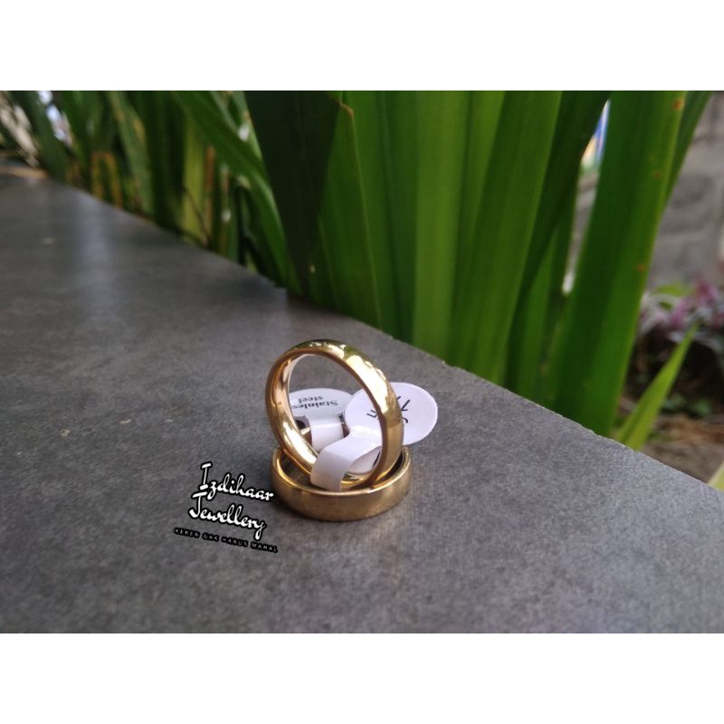 cincin titanium pria dan wanita murah/couple/tunangan/emas polos