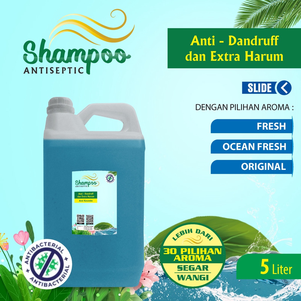 Shampoo Anti Dandruff Extra Harum Original Aroma Segar Kemasan 5 Liter Jerigen