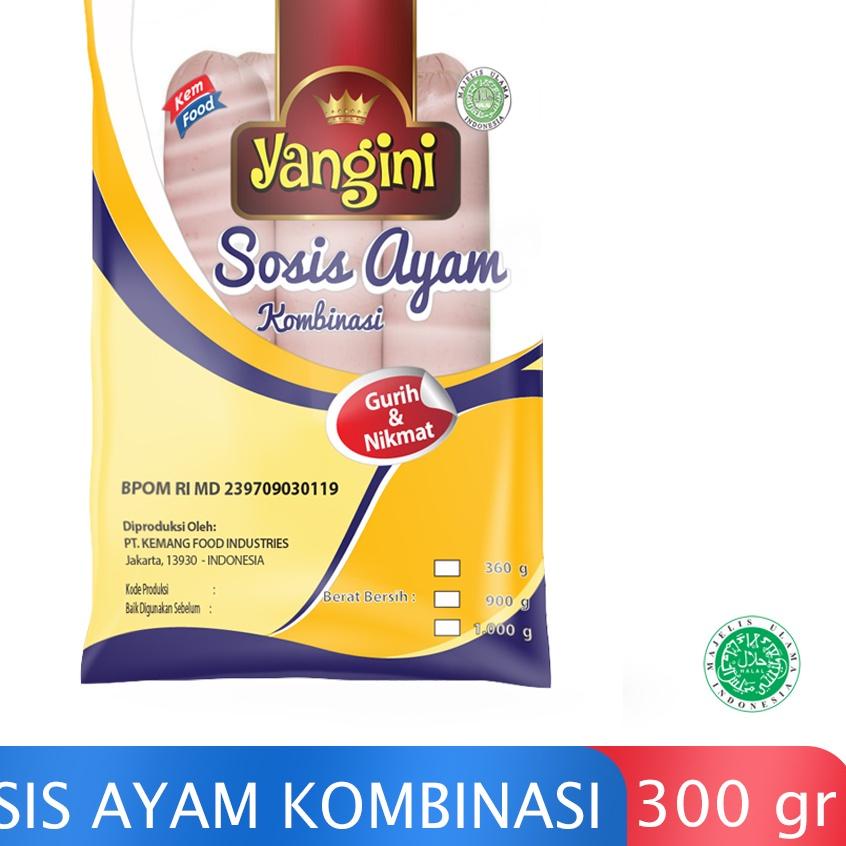 

▲ Yangini Chicken Sausage - Sosis Ayam Kombinasi Isi 6 pcs (300 gr) ♙