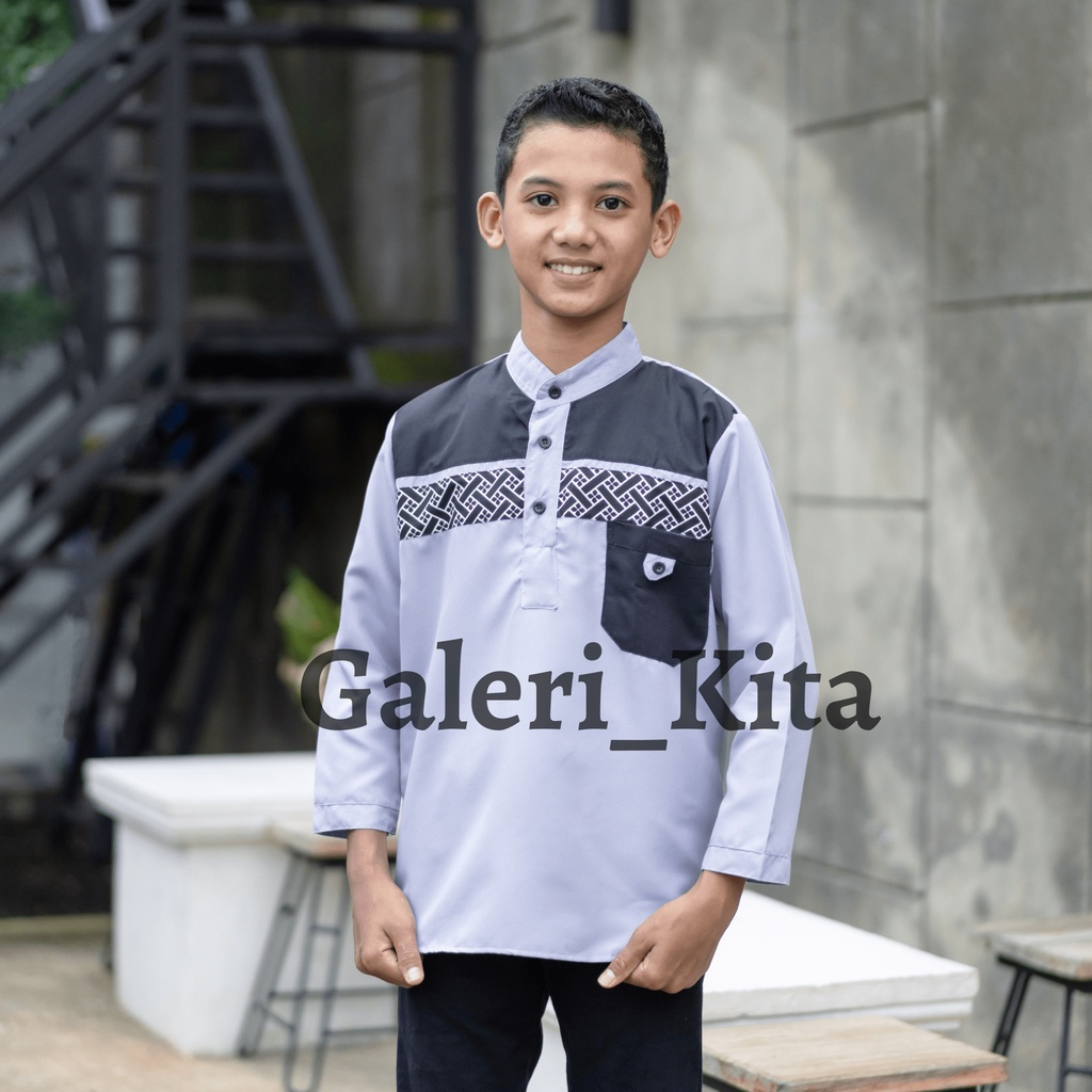 koko pria lengan panjang warna putih hitam cokelat abu-abu biru navy hijau army kemeja kurta pria