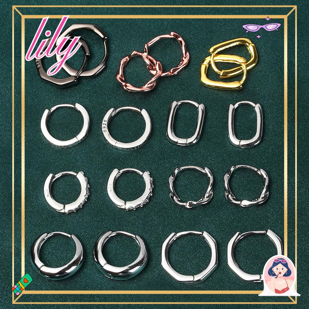 Lily Hoop Earrings Aksesoris Fashion Hadiah Wanita Pria Perhiasan Geometris