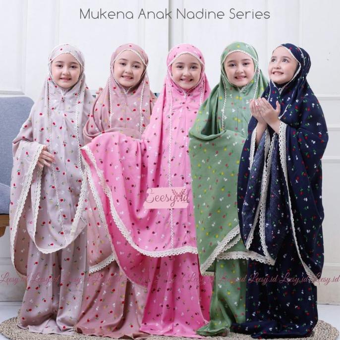 Mukena Anak Tanggung Rayon Bali Nadine Mukenah Anak Sd Rukuh 8-11Tahun