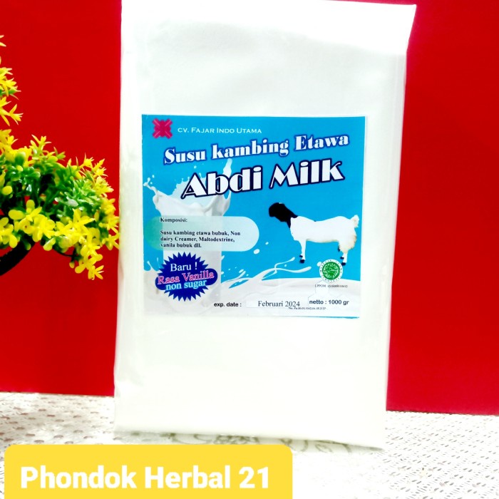 

[ COD ] Susu Kambing Etawa 1kg Bubuk Vanilla Non Sugar - 1 kg