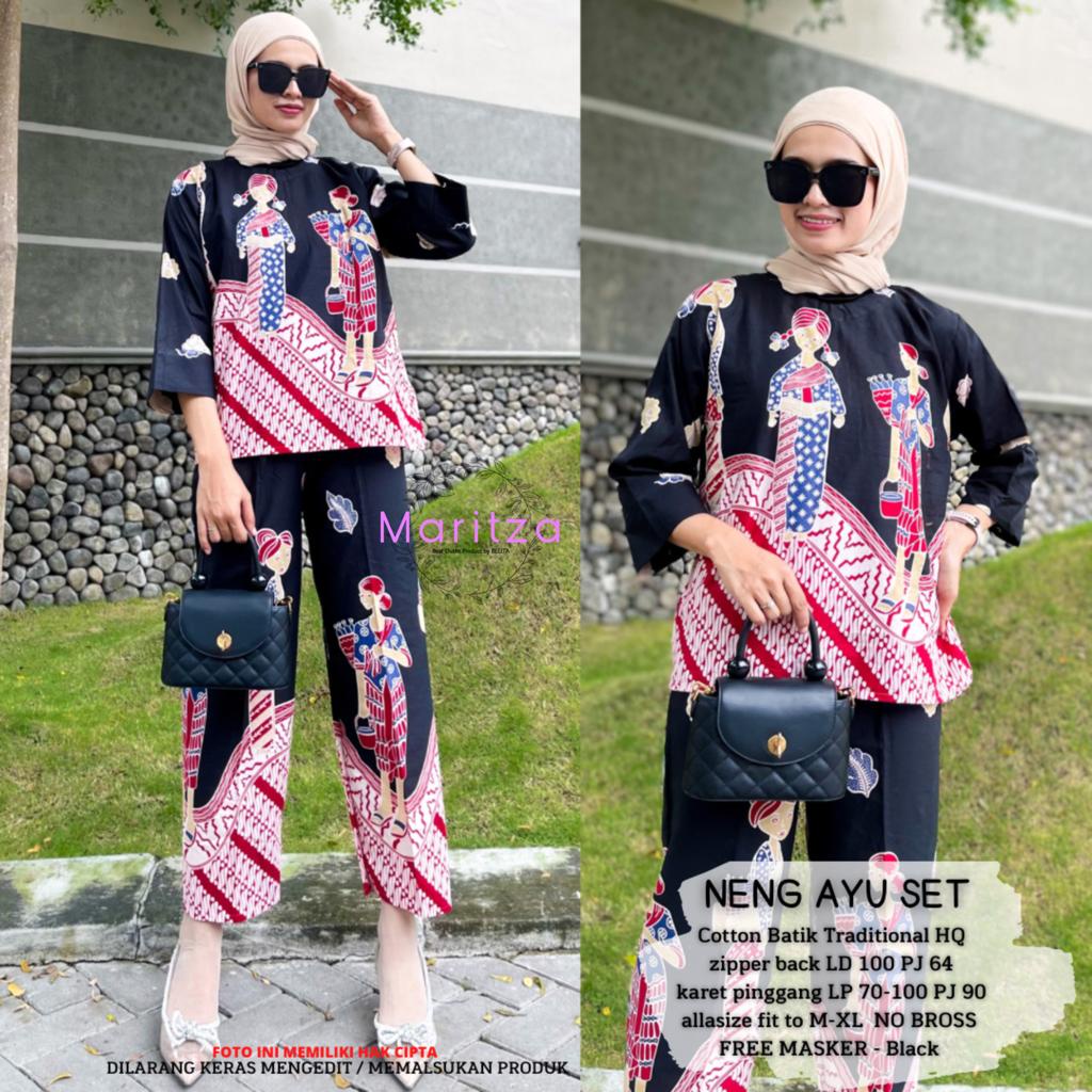 SETELAN BATIK FREE MASKER / NENG AYU SET BY MARITZA