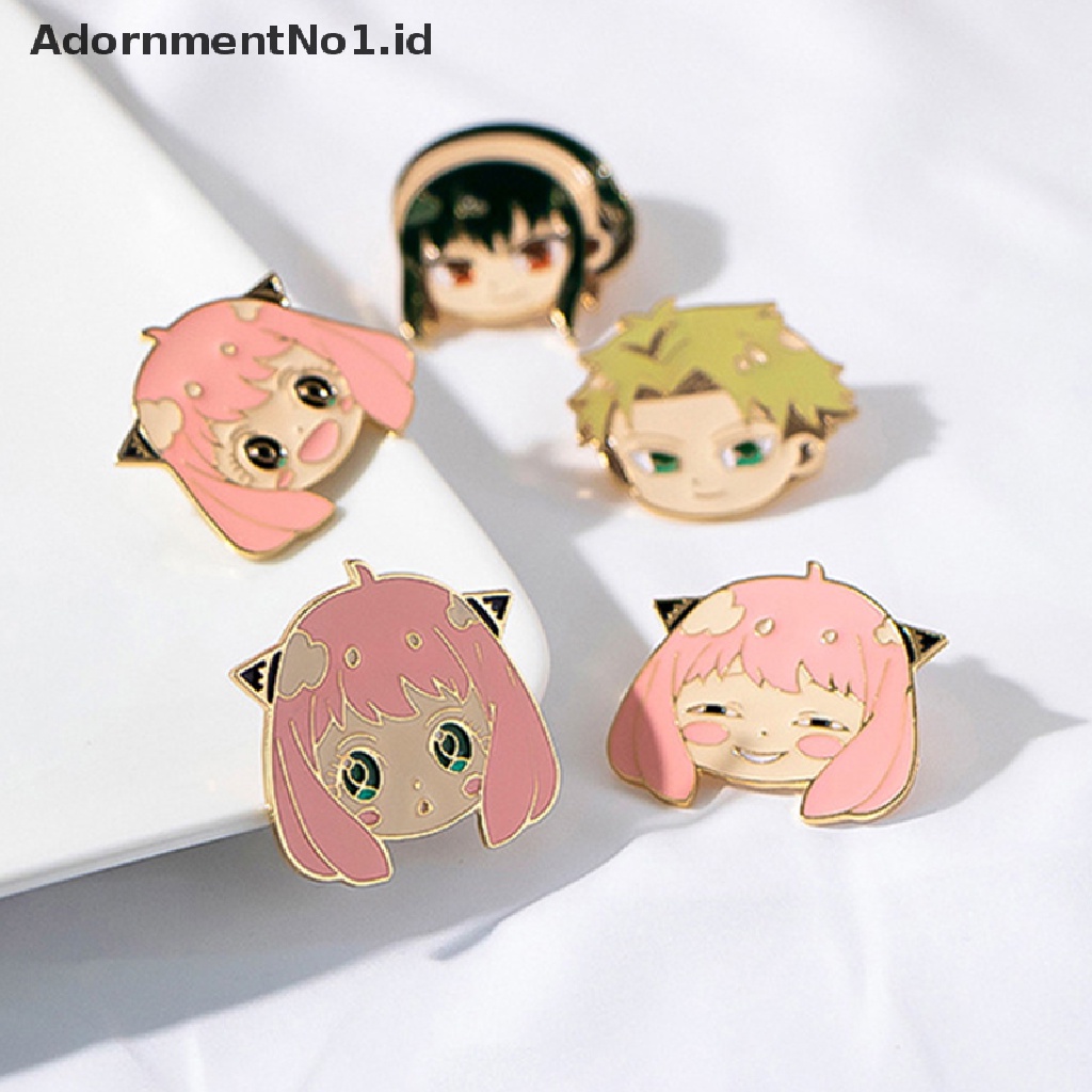 [AdornmentNo1] Terbaru Logam Enamel Pin Bros Senja Yor Forger Anya Forger Lucu Kepala Lapel Pin Lencana Aksesoris Perhiasan Anime [ID]