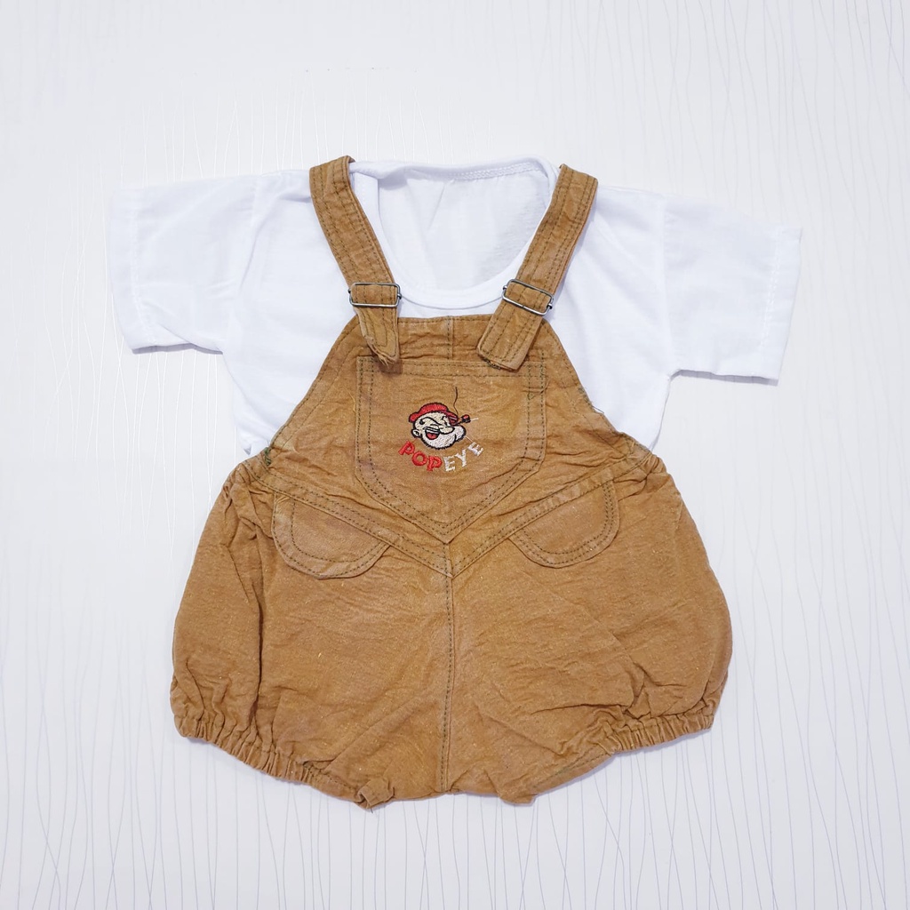 Setelan Kodok Jeans Bayi / Jumper Bayi 0-12 Bulan Baby Alicia