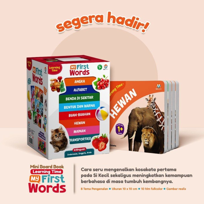 

Mini Boardbook Learning Time My First Word Ltmfw 1+ Buku Batita Ziyad