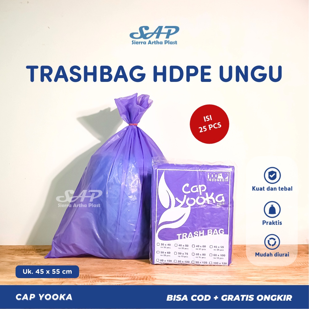 Kantong Sampah KUNING | Trashbag Kuning Medis | Plastik Limbah Rumah sakit Uk. 45x100|60x100|80x100