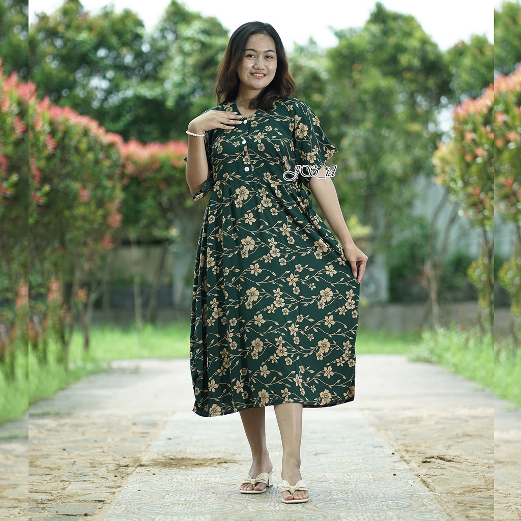 Daster Chibi Wanita Rayon Grade A Busui Kancing Depan Baju Tidur Daster Kekinian