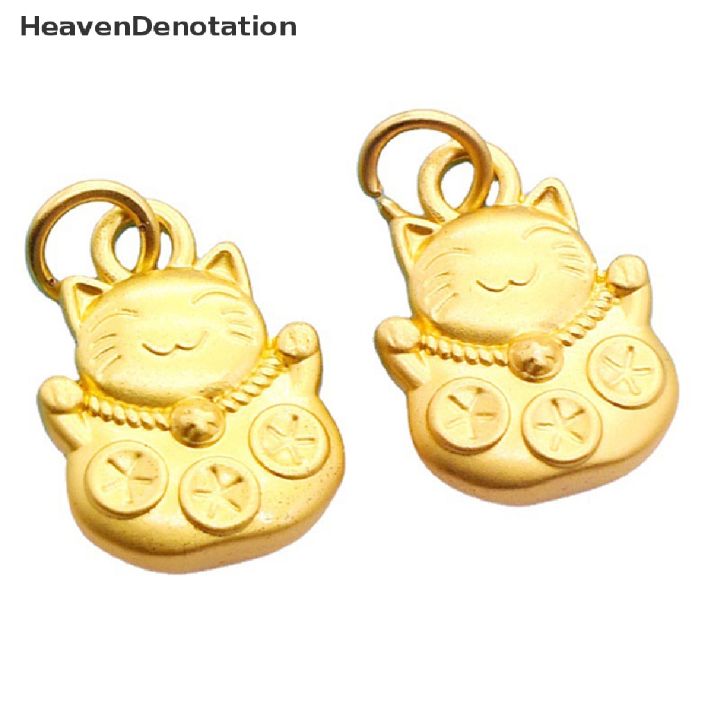 [HeavenDenotation] Pesona Kucing Beruntung Lucu DIY Membuat Perhiasan Liontin Buatan Tangan Kerajinan Hewan Untuk Anting Kalung Gelang Handmade HDV