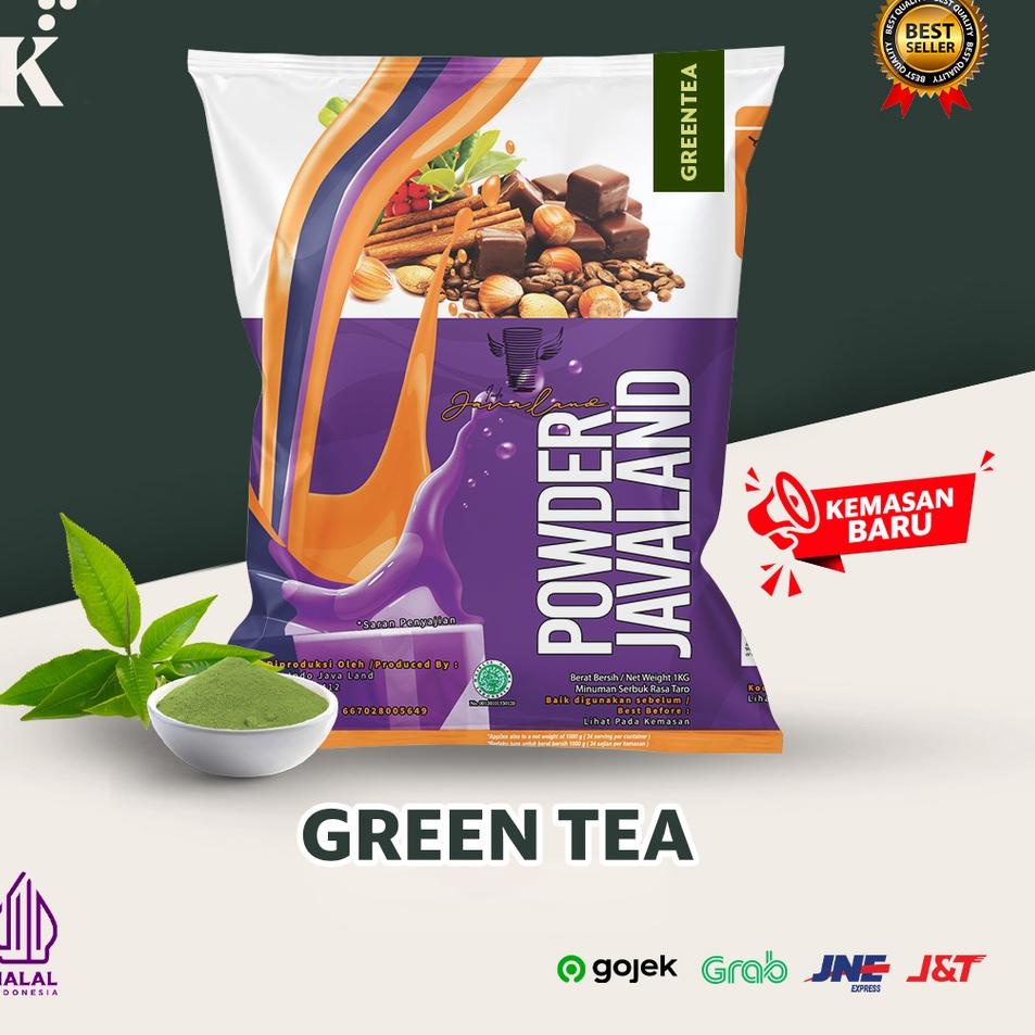 

TERLARIS Bubuk Minuman Bubble Powder Drink Green Tea ORIGINAL Javaland 1kg !!!