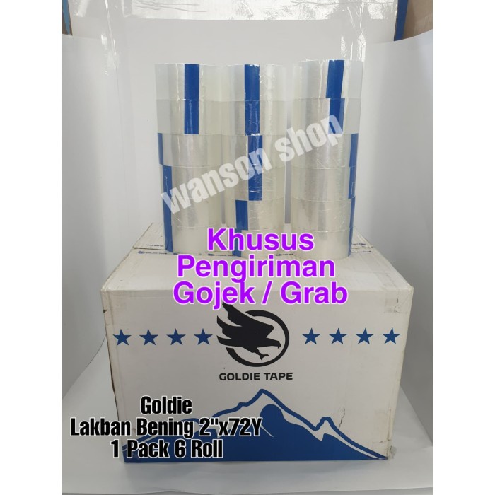 

Terlaris Lakban Bening 2" 46Mm X 72Y / Opp Lakban Goldie