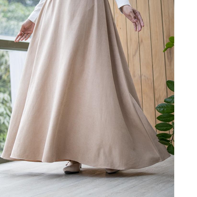 ➶ Ashana Skirt | Zysku Xena | Rok Basic Lebar Marino Suede ♘