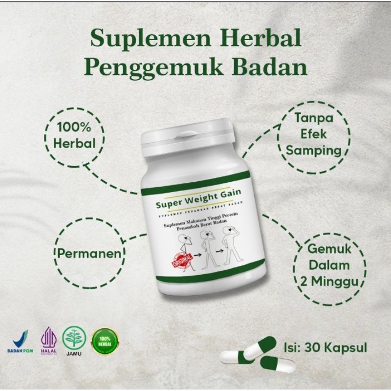 ✅SUPLEMEN PENGGEMUK BADAN VITAMIN OBAT GEMUK BADAN PENAMBAH BERAT BADAN SUPER WEIGHT GAIN ANAK DEWAS