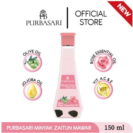 ^ KYRA ^ Purbasari Minyak Zaitun Olive Oil With Jasmine Essential Oil - Netto 150 ml