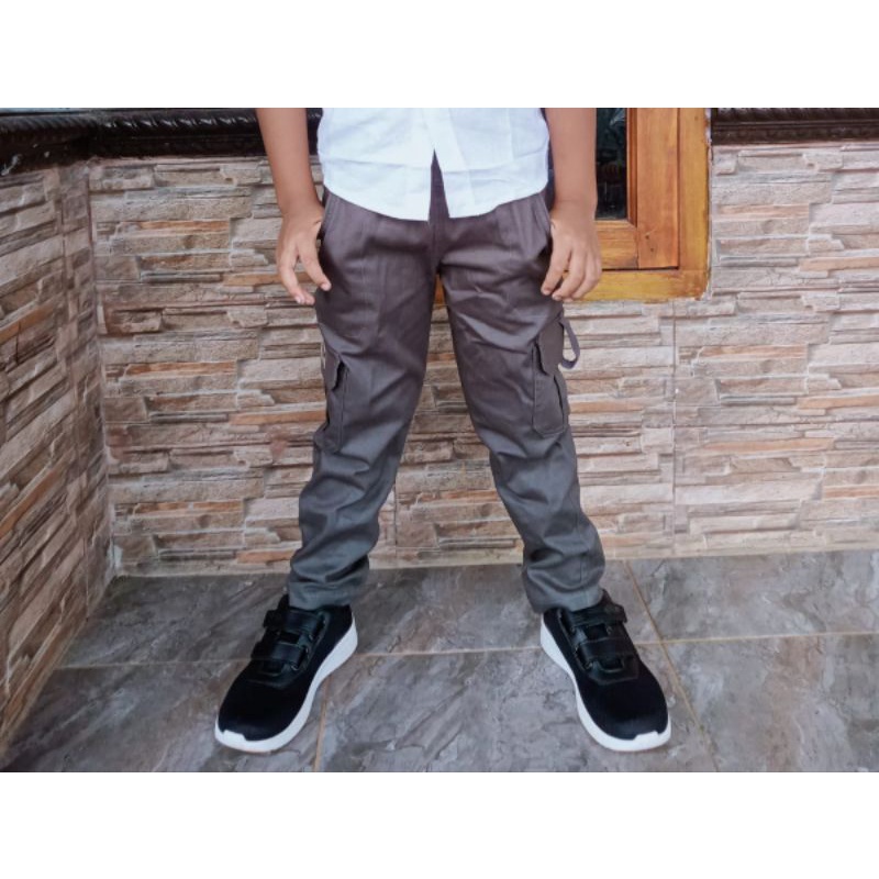 (COD)CELANA CHINO CARGO PANJANG ANAK BOOMBOOBEEE 1-12TH/TWILL STRECH COMBED