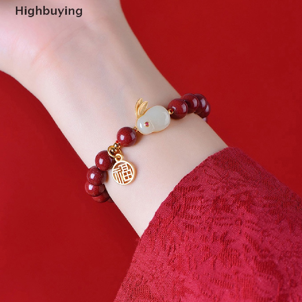 Hbid Fashion Creative Lucky Cinnabar Rabbit Bracelet Vintage Light Handmade Jewelry Bracelet Women's Girls Jewelry Glory