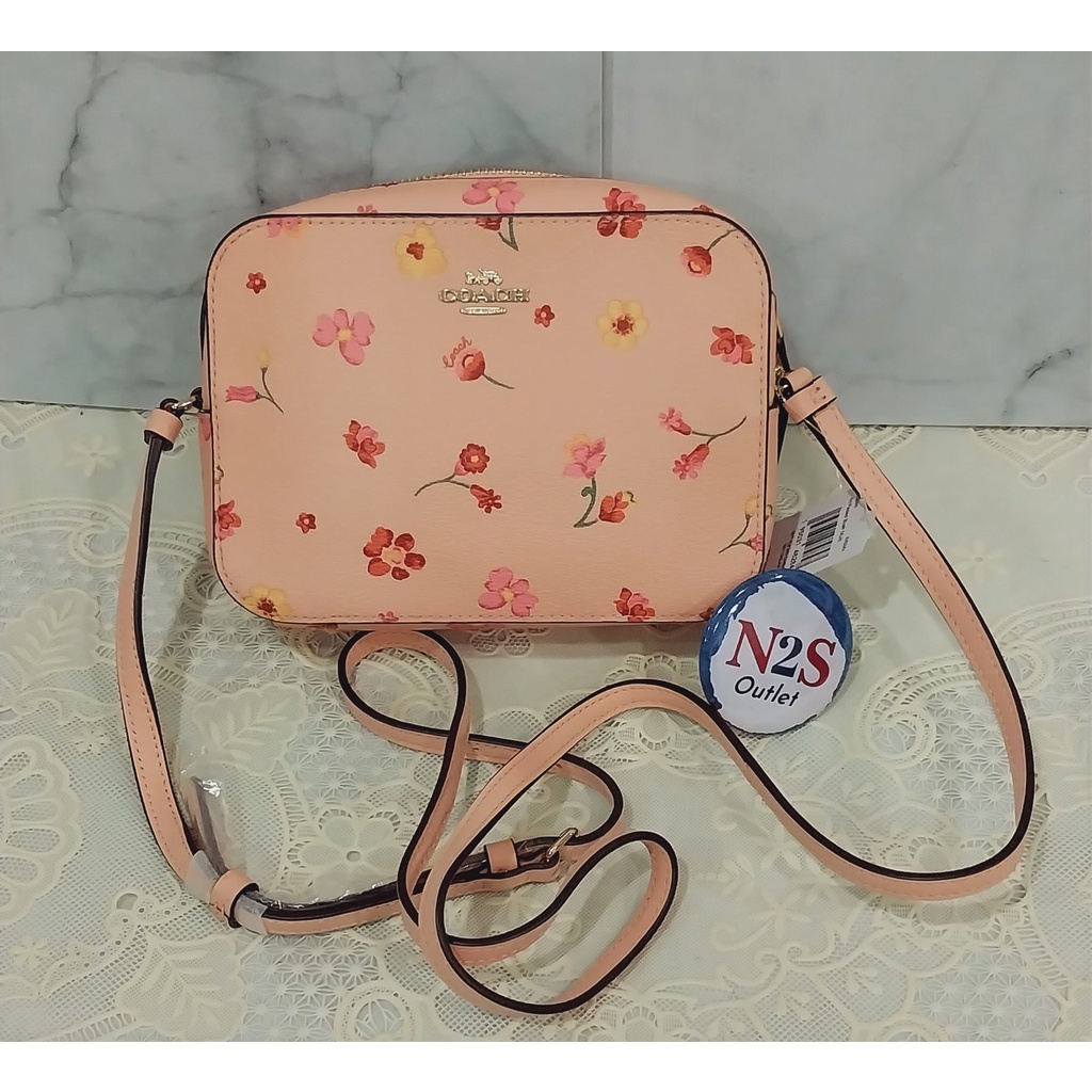 coach tas wanita C 23 camera bag original flower orange
