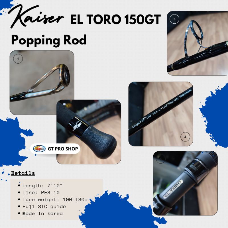 KAISER EL TORO 150GT PE8-10 POPPING ROD