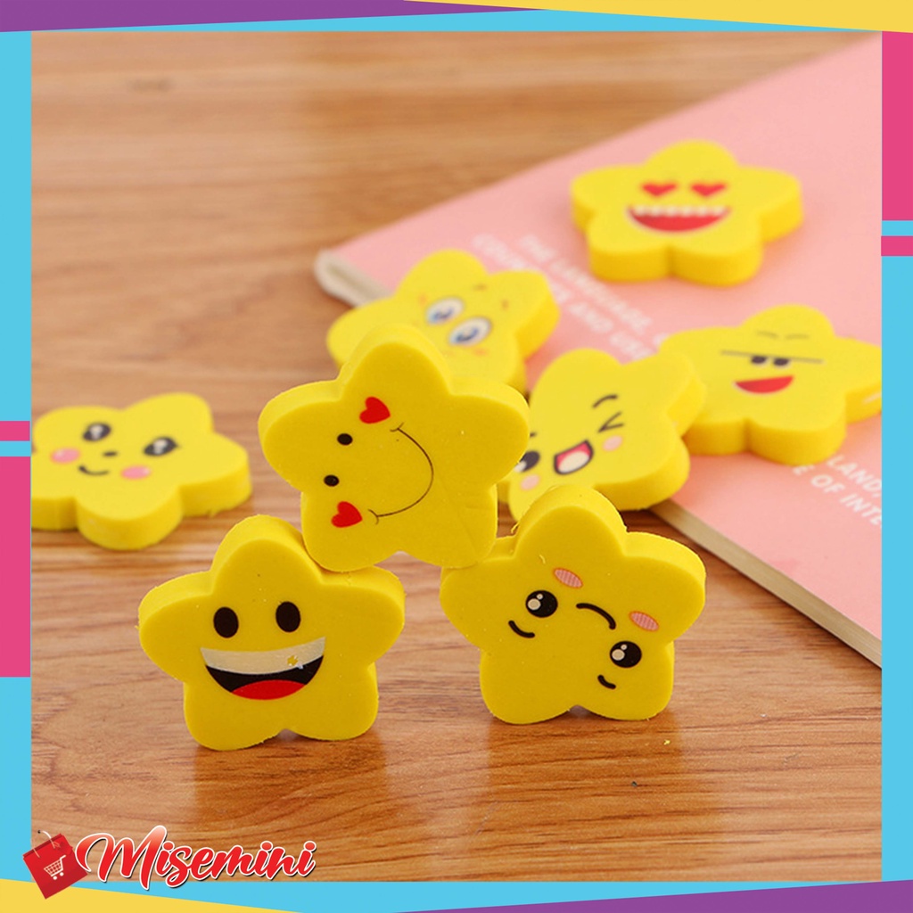 

Ⓜ️ ️️Ⓜ️️Penghapus Pensil Bintang Karakter Emoji Smile Set 3pcs