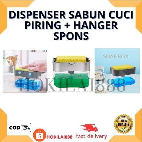 Tempat Spons Sekaligus Pump Sabun Cuci Piring - Soap Box