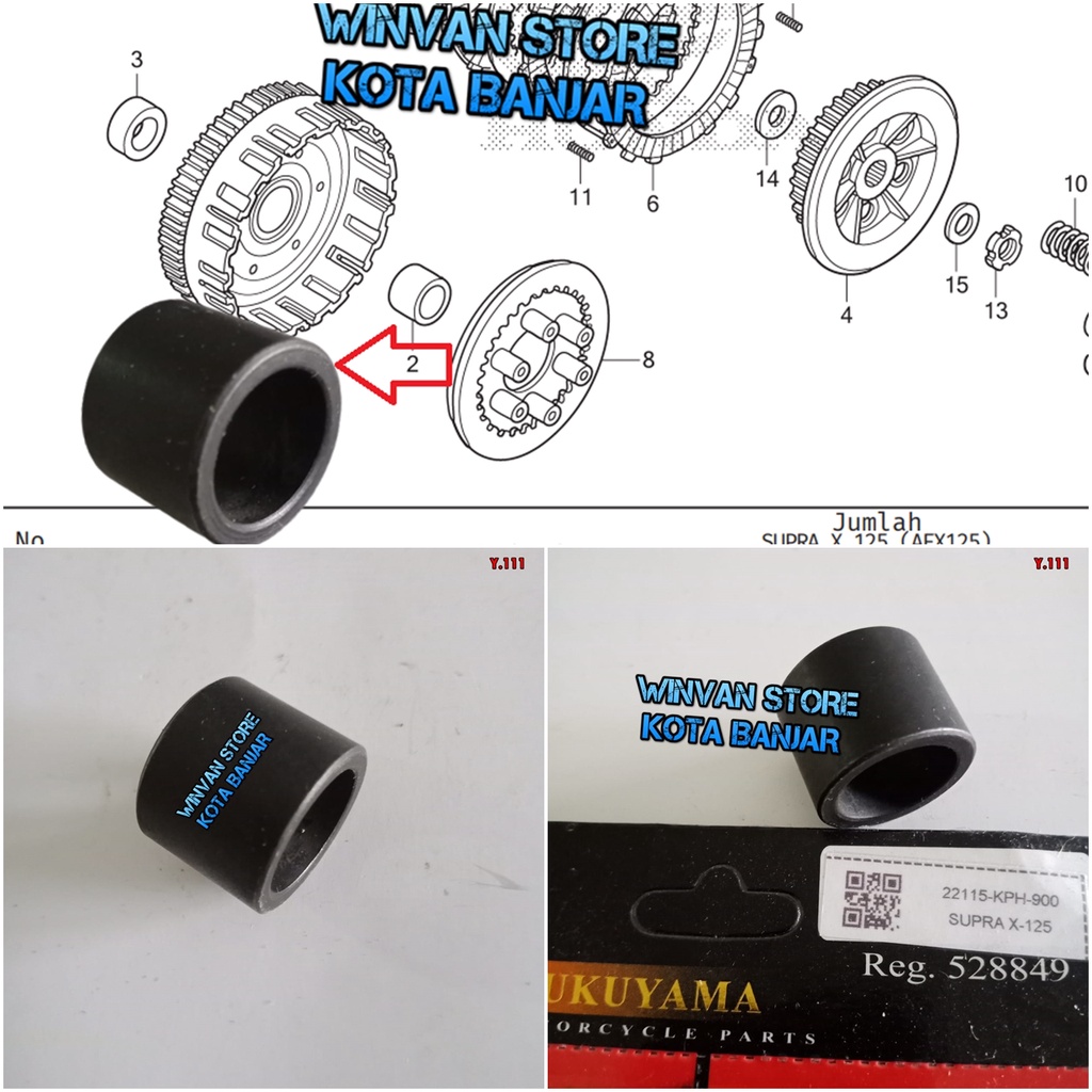 Bos rumah kopling 22115-KPH-900 Bosh Boshing Kopling Kirana Karisma Supra 125 - Fukuyama