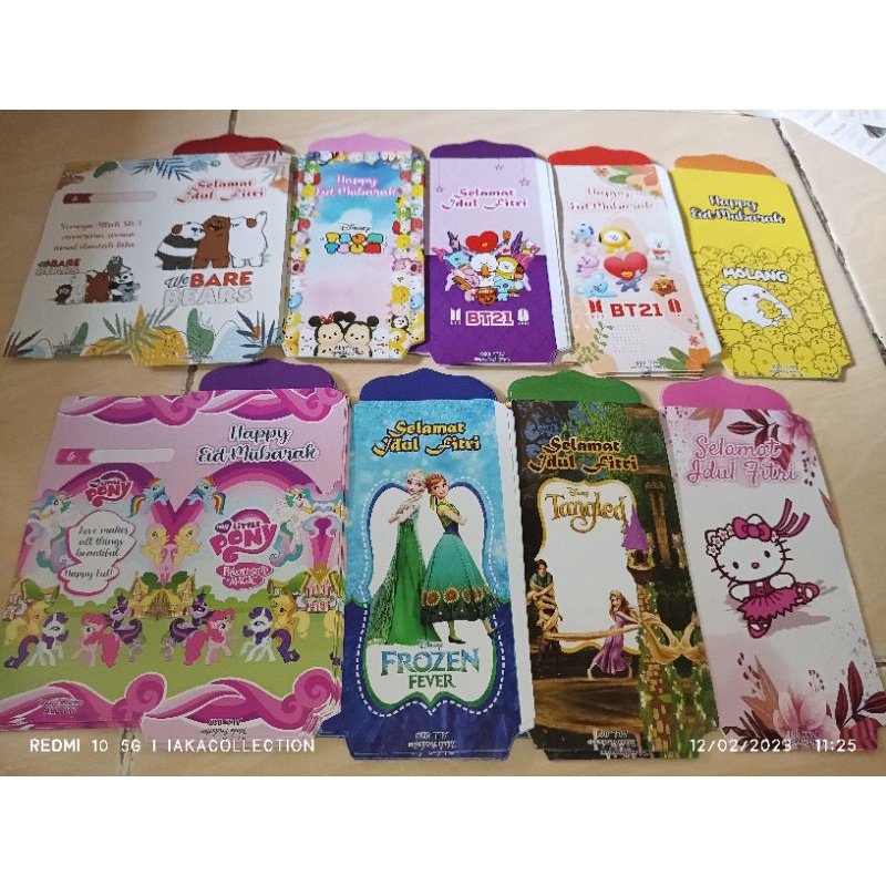 

(1 pack) amplop lebaran panjang / amplop lebaran kartun