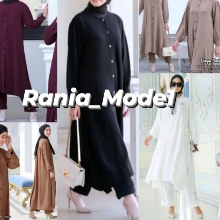 ◙ DIVYA SET CRINKLE PREMIUM LONG TUNIK POLOS / DIVYA STELAN LONG TUNIK / DIVYA SET ♔