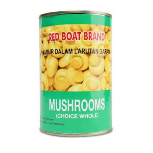 

pqu97 red boat brand jamur kancing kaleng / mushroom can cannned 425 gram .,.,.,..,