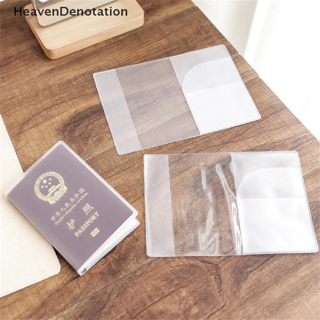 [HeavenDenotation] Passport Cover PVC Waterproof Case Untuk Dokumen Kartu Kredit Bisnis Passport HDV
