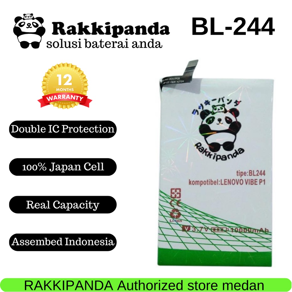 BATERAI RAKKIPANDA BL244 FOR LENOVO VIBE P1 / P1 TURBO