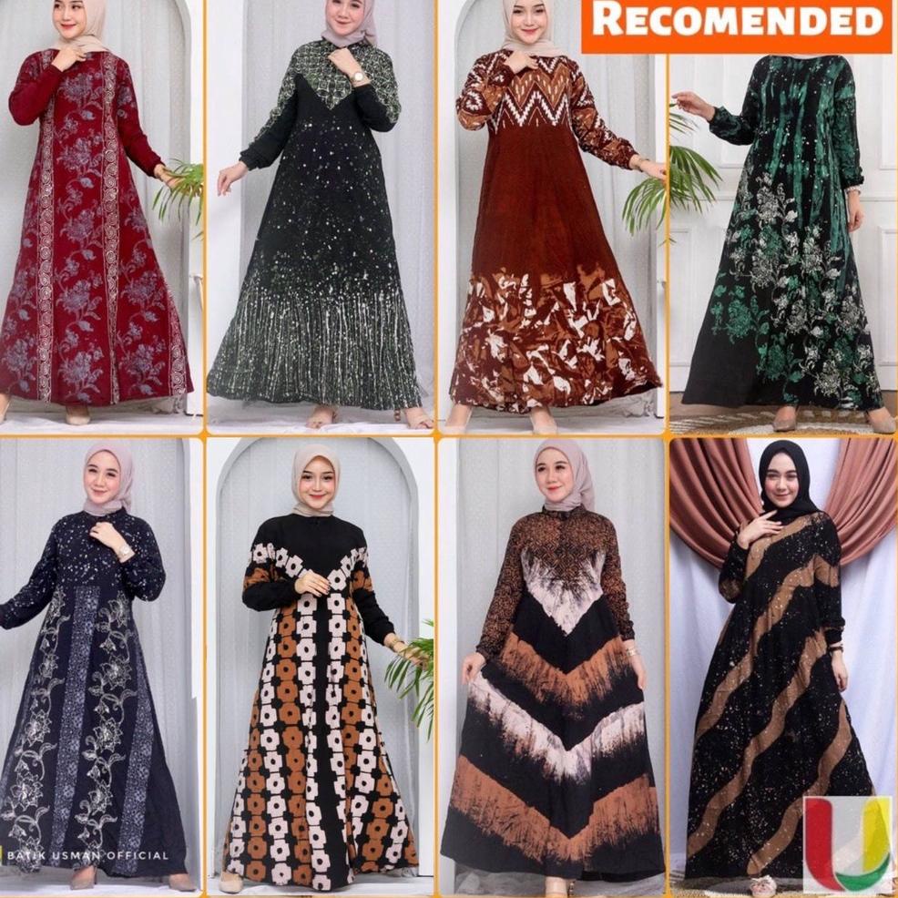 TERMURAH Batik Usman - Terbaru 2022 Gamis Twill Rayon Pekalongan Home Dress Busui Jumbo Gamis Rayon 