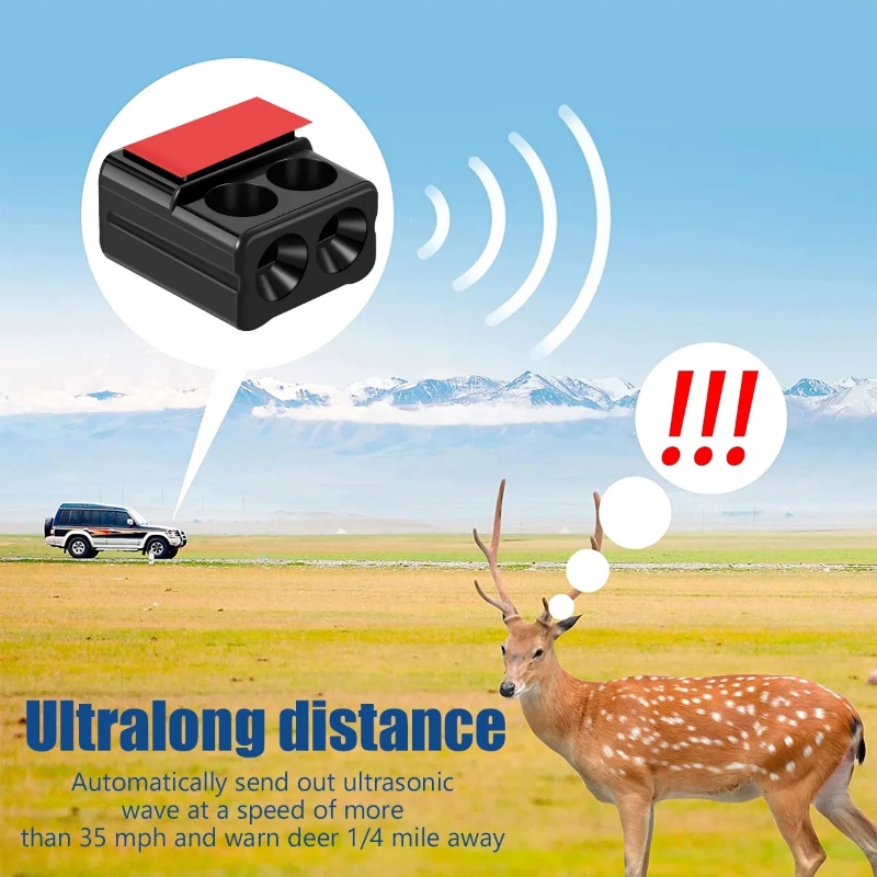 2pcs Bumper Depan Peluit Alarm Tanduk Siren Mobil Scare Animal Alarm Ultrasonic Deer Repeller Anti-Tabrakan Alarm Untuk Mobil Truk Motor