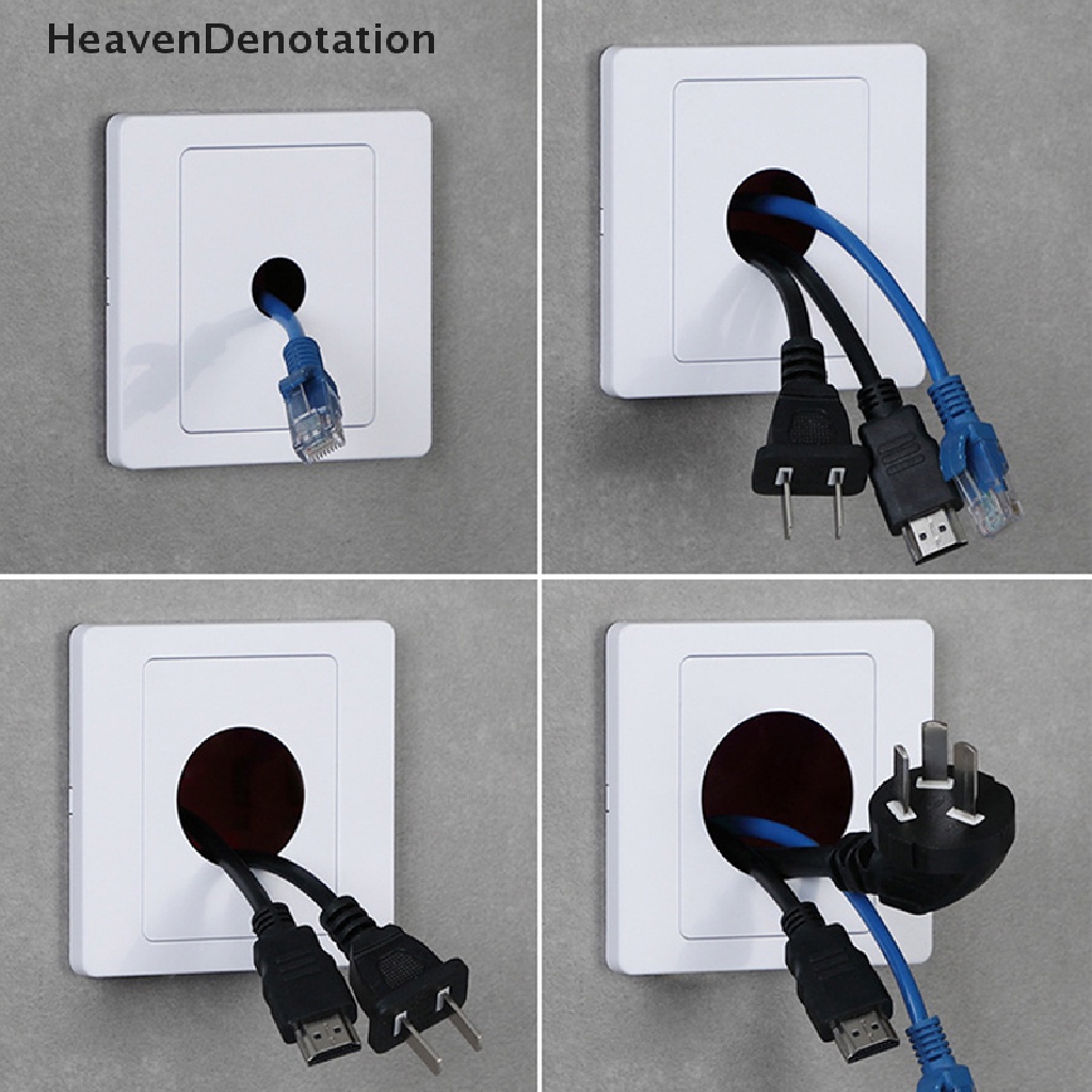 [HeavenDenotation] Stop Kontak Kabel Dengan Pad Karet Dinding Blank Panel With Outlet Hole Penutup Hias HDV