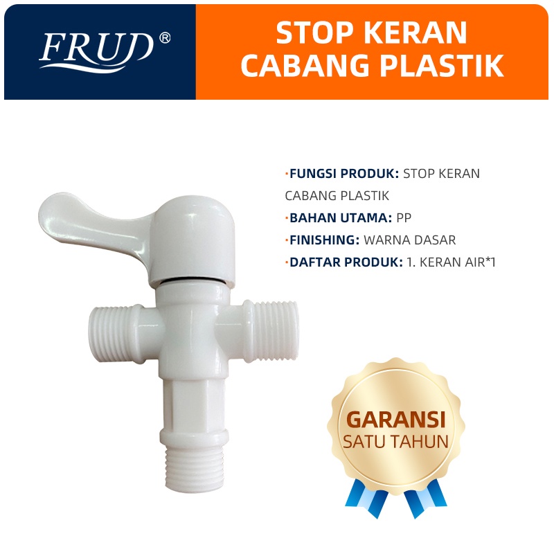 FRUD IR5212 Stop Kran Double / Stop Kran Cabang Plastik Bergaransi
