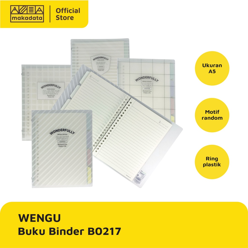 BUKU BINDER NOTE A5 WENGU B0217 (1PCS) MURAH