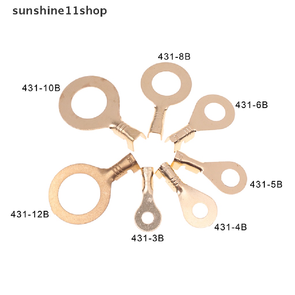 Sho 20Pcs Auto Splices Ring Terminal Bulat Crimping Longgar Pin Kabel Plug Tab Tembaga Pembukaan Hidung Ujung DJ431-3B DJ431-4B DJ431-6B DJ431-8B DJ431-12B N
