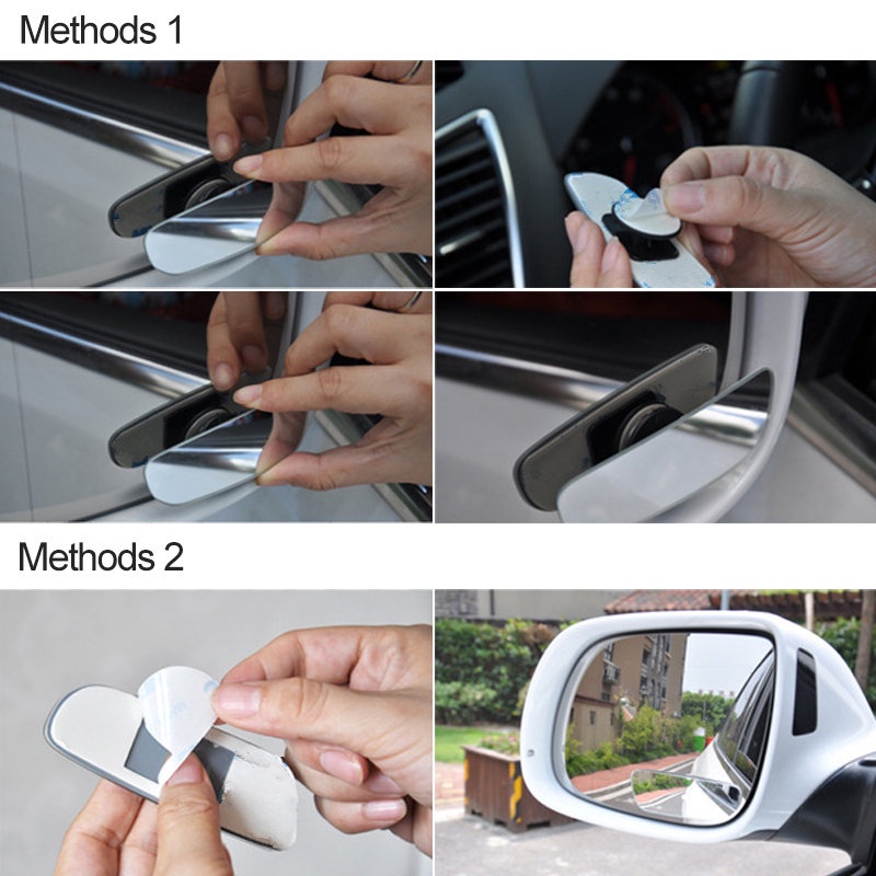Cermin Panjang Sudut Lebar Yang Dapat Disesuaikan Yang Dipasang Di Kendaraan Cermin Alat Bantu Parkir Wide-angle Blind Spot Mirror Kaca Spion Cembung Samping Mobil Cermin Blindpot Sisi Kendaraan