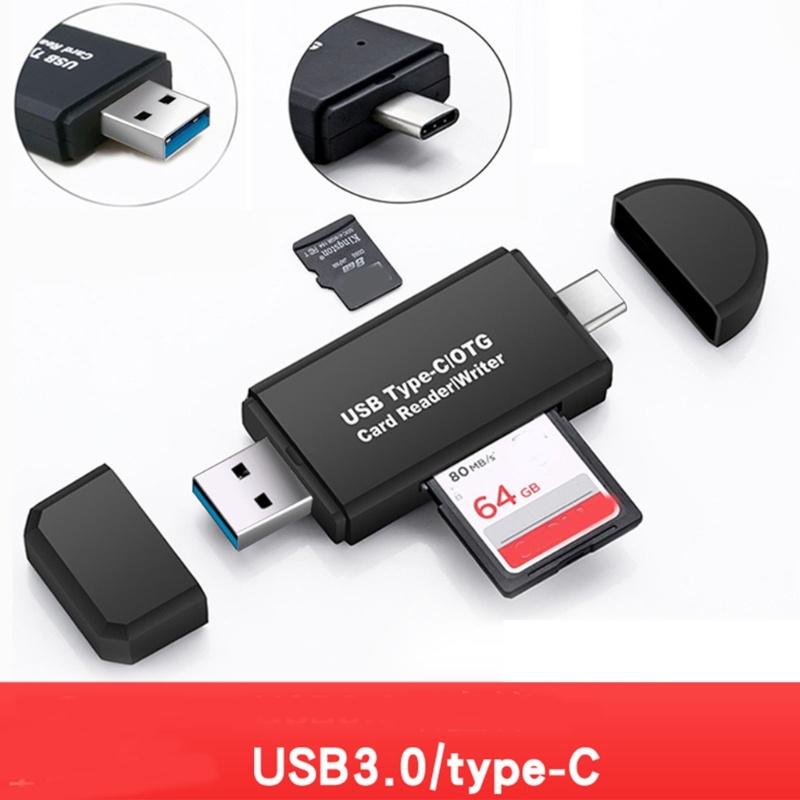 Btsg SD Card Reader Konverter Kartu SD Untuk USB Micro USB Adapter Flash Drive Readers Untuk Handphone Laptop, Tablet