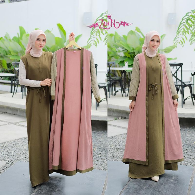 Abaya EMIRA SHIVA HAURA DRESS ZAHIN ORIGINAL Itycrepe premium TERBARU SELEBGRAM POLOS Busana Muslim Wanita Terbaru cardi cardigan rompi Long dress