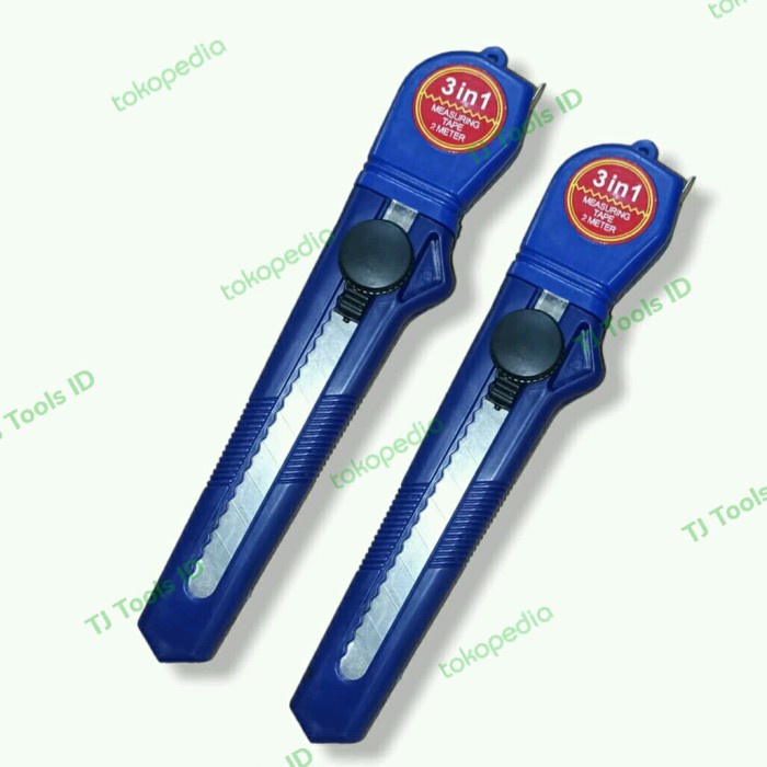 

+%+%+%] Piso Pisau Kater Cutter Besar 3 In 1 + Meteran 2M