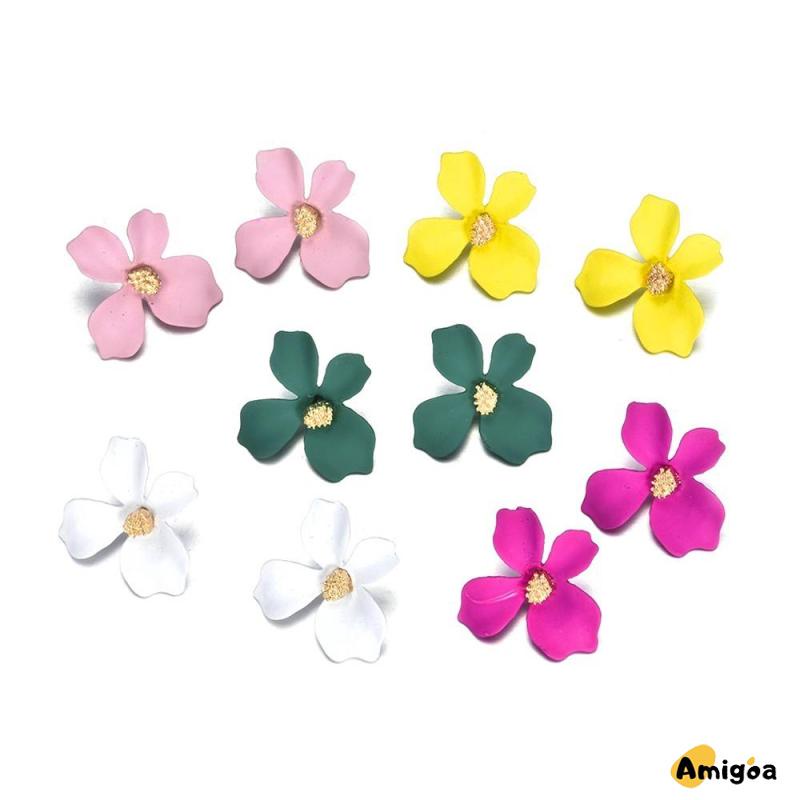 Flower Earrings Personality Versatile Elegant Temperament Stud Earrings - AG2