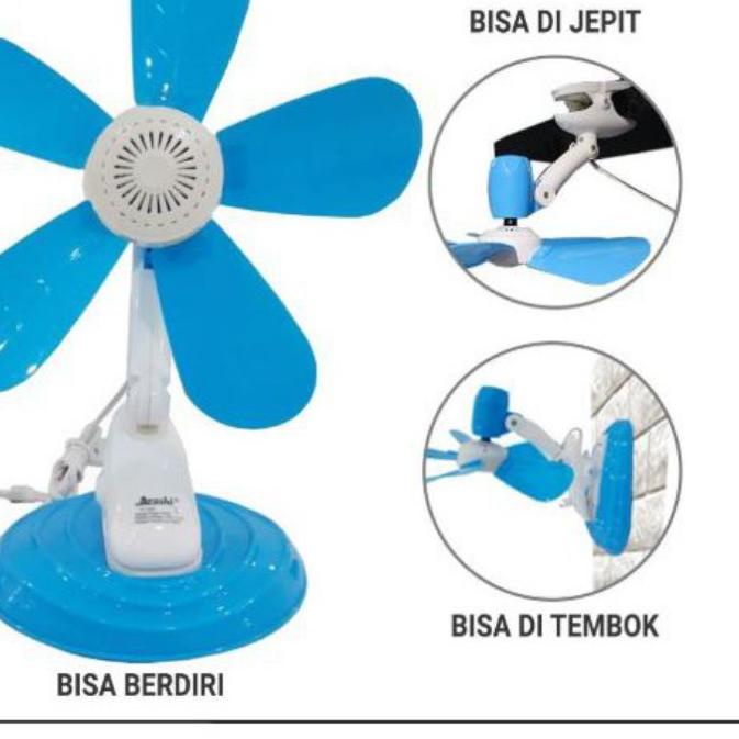 ★ Arashi CLIPFAN Kipas Angin duduk / Kipas Angin Jepit Clip Fan AR138 / Arashi - Kipas Angin duduk /