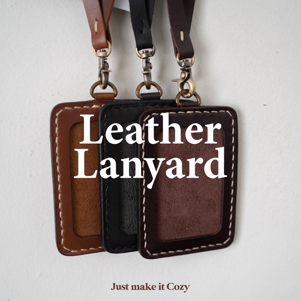 Lanyard Kulit Premium - Tali ID Card (Premium Leather Lanyard)